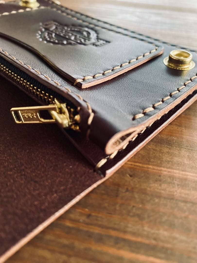 【ブルガロ】ミドルトラッカーウォレットTM02-68真鍮チェーン付き