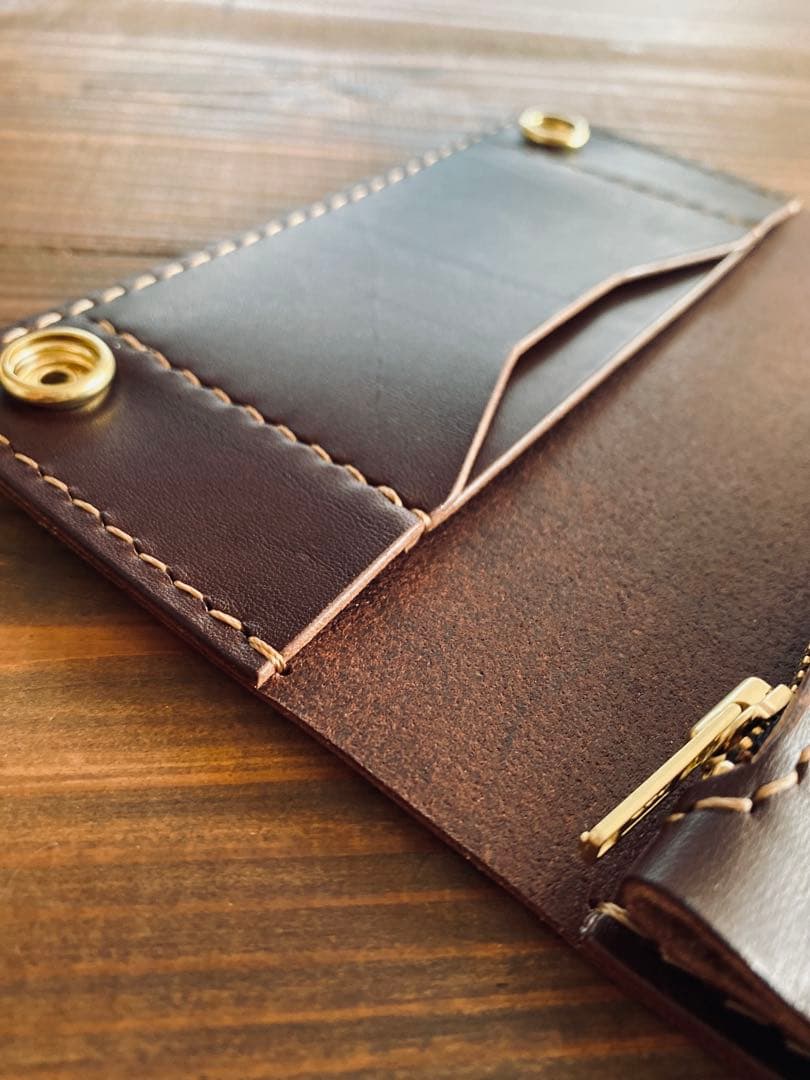 【ブルガロ】ミドルトラッカーウォレットTM02-68真鍮チェーン付き