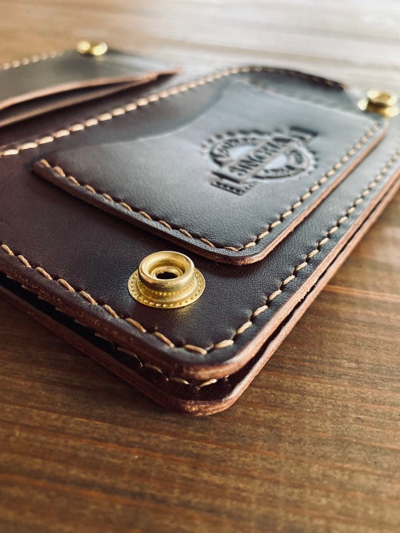 【ブルガロ】ミドルトラッカーウォレットTM02-68真鍮チェーン付き