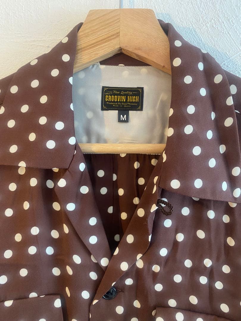 GROOVIN HIGH ブラウン ホワイトドット M