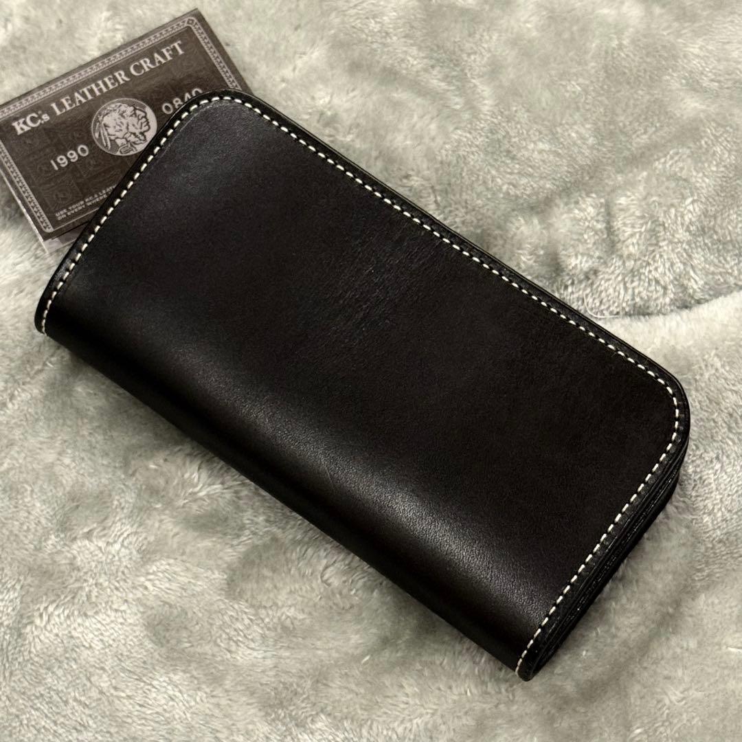 ⭐️新品未使用⭐️　KC’s　ケーシーズ　長財布　二つ折り　ブラック　レザー