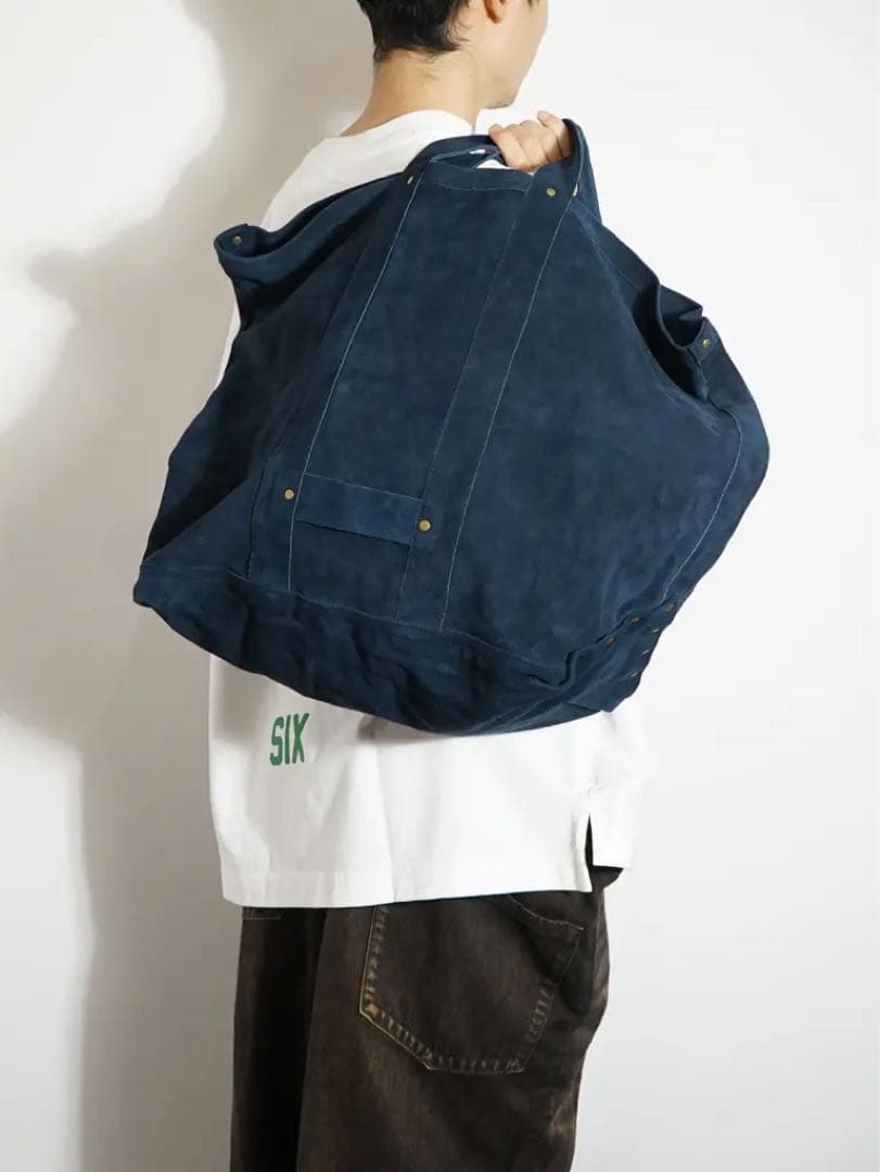 バッグ SEVEN BY SEVEN LEATHER TOTE BAG NAVY