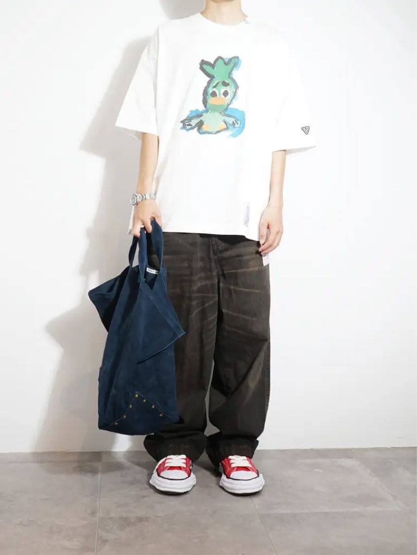 バッグ SEVEN BY SEVEN LEATHER TOTE BAG NAVY