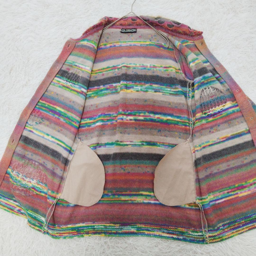 極美品❉ M.&KYOKO アルパカ混カーディガン ウール ピンク系