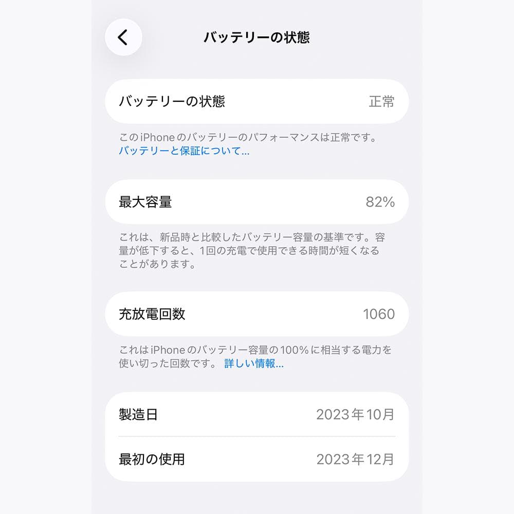 iPhone 15 Pro 512GB ホワイトチタニウム 箱/付属品あり