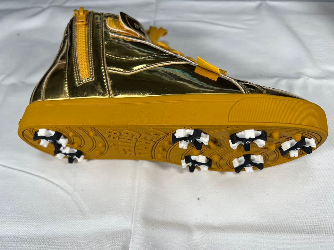 新品！パーリーゲイツレディースシューズ！靴 ゴールド24