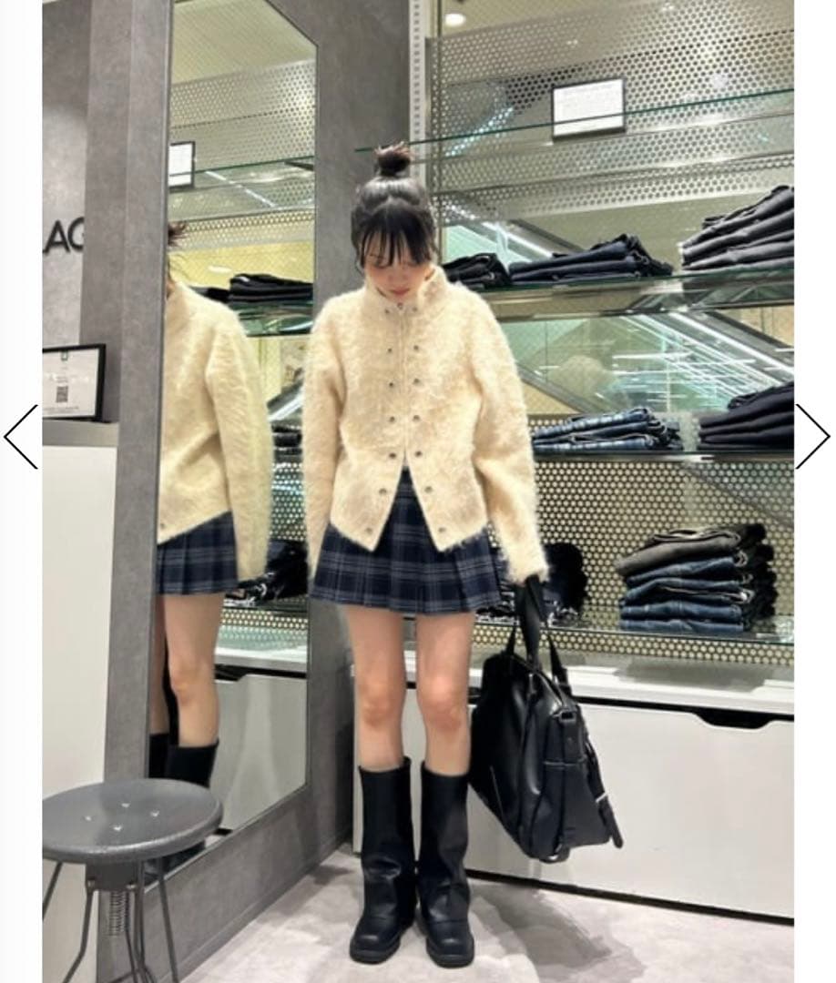 laguagem ZIP SIDE EYELET ニット （FREE　IVOY