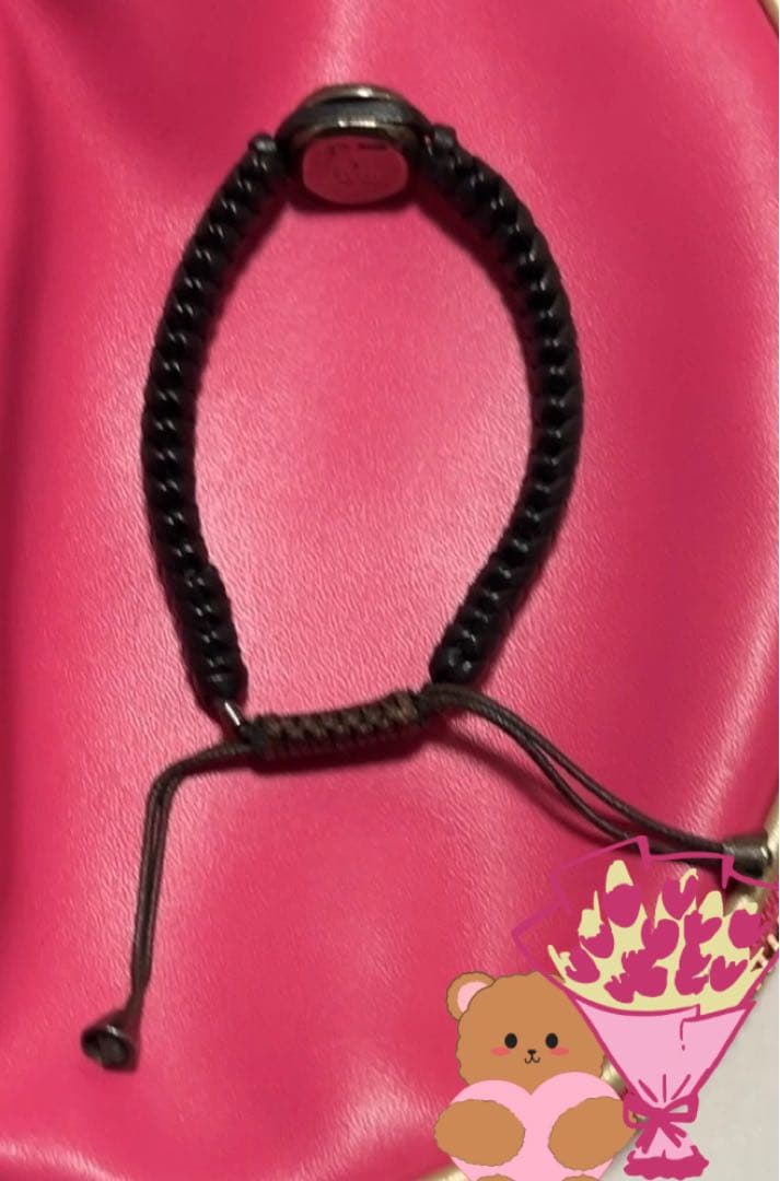 GUCCI レザー編み込みブレスレット