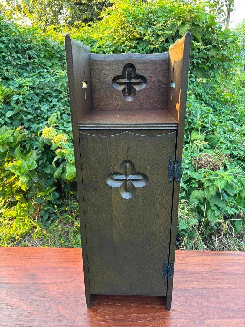 希少　karimoku カリモク　電話台　花台　飾り棚　平成レトロ　彫刻