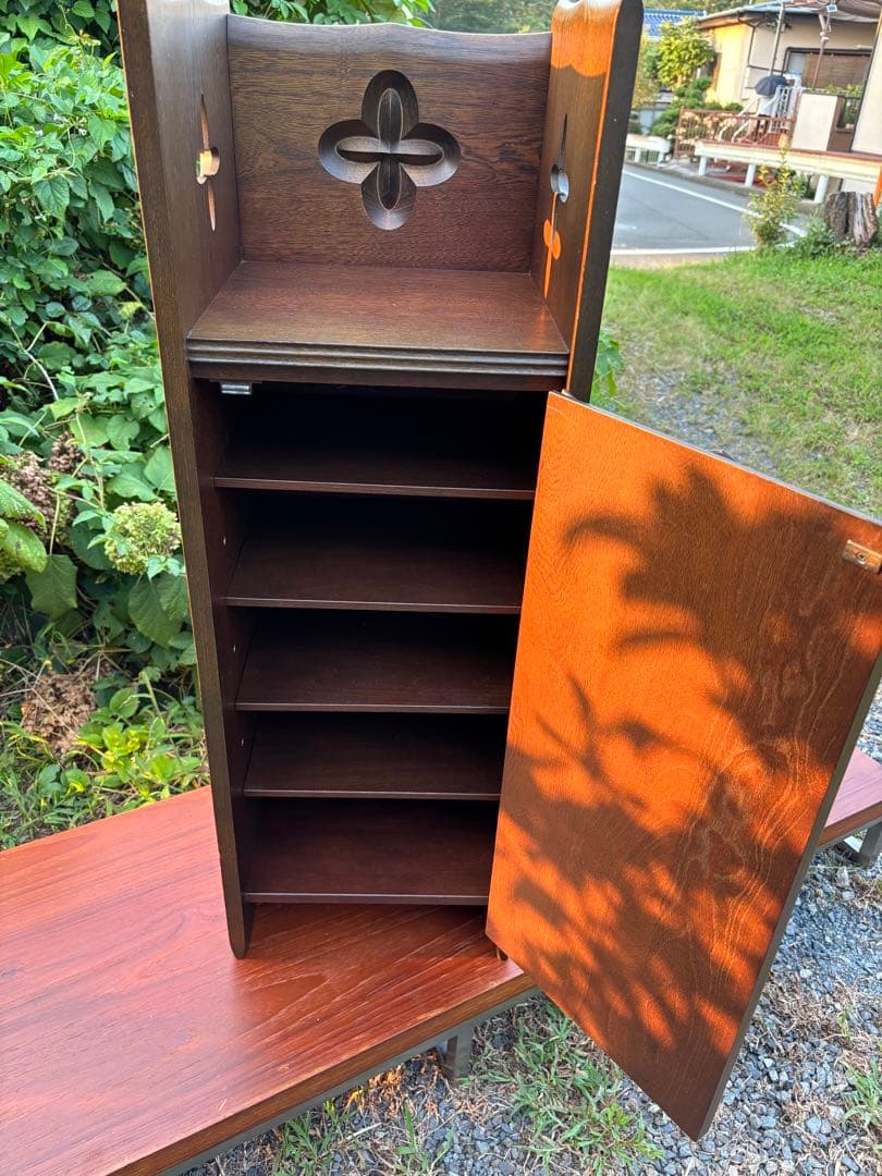 希少　karimoku カリモク　電話台　花台　飾り棚　平成レトロ　彫刻