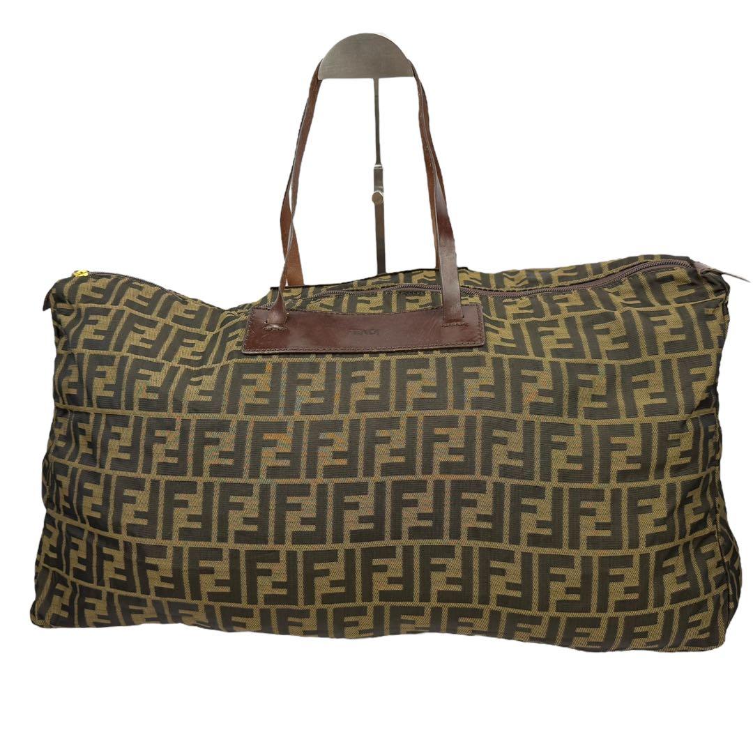 【大容量】FENDI フェンディ ズッカ ボストン トートバッグ 折り畳み可能