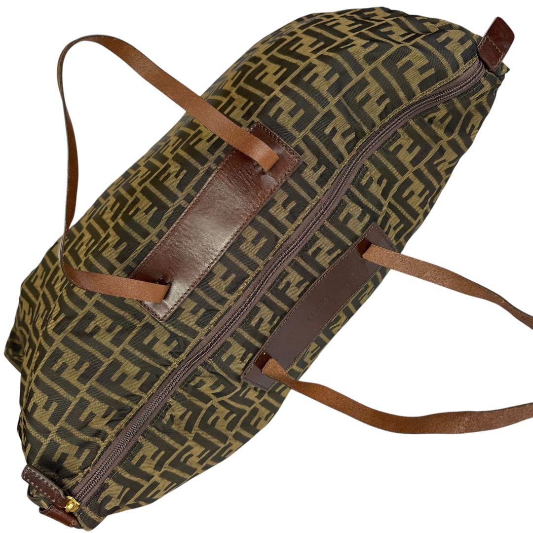 【大容量】FENDI フェンディ ズッカ ボストン トートバッグ 折り畳み可能