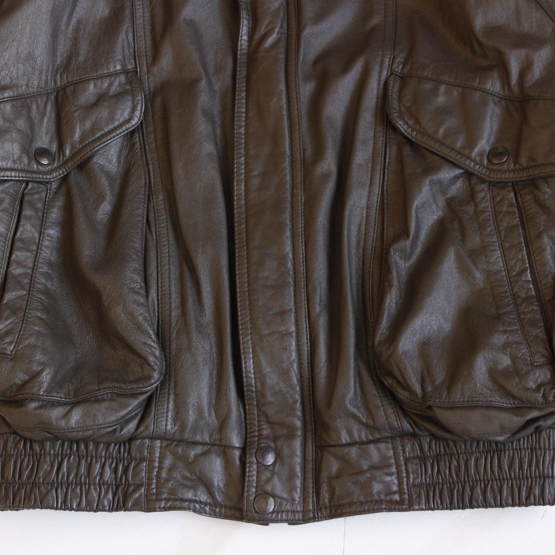 DURANTE A-2 中綿 レザージャケット Lサイズ ブラウン 牛革