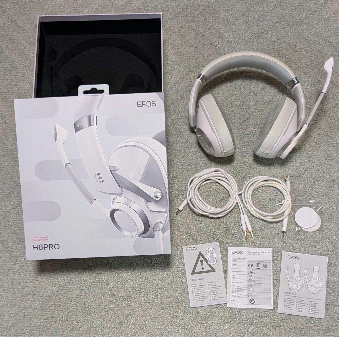 EPOS H6 PRO ホワイト 有線ゲーミングヘッドセット