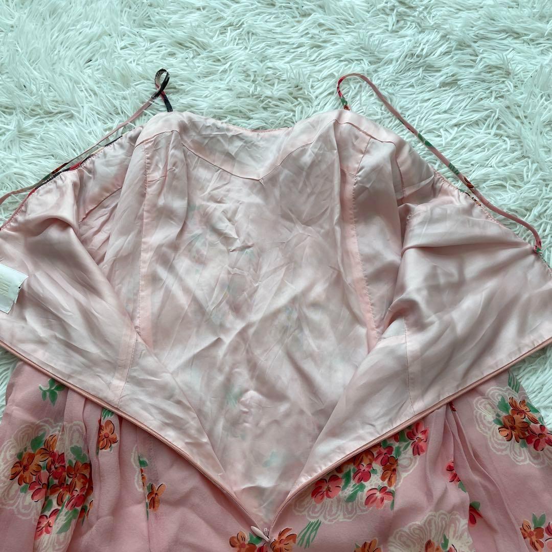 ANNASUI 姫ギャル　リボン　フリル　高級シルク100% ワンピース　y2k