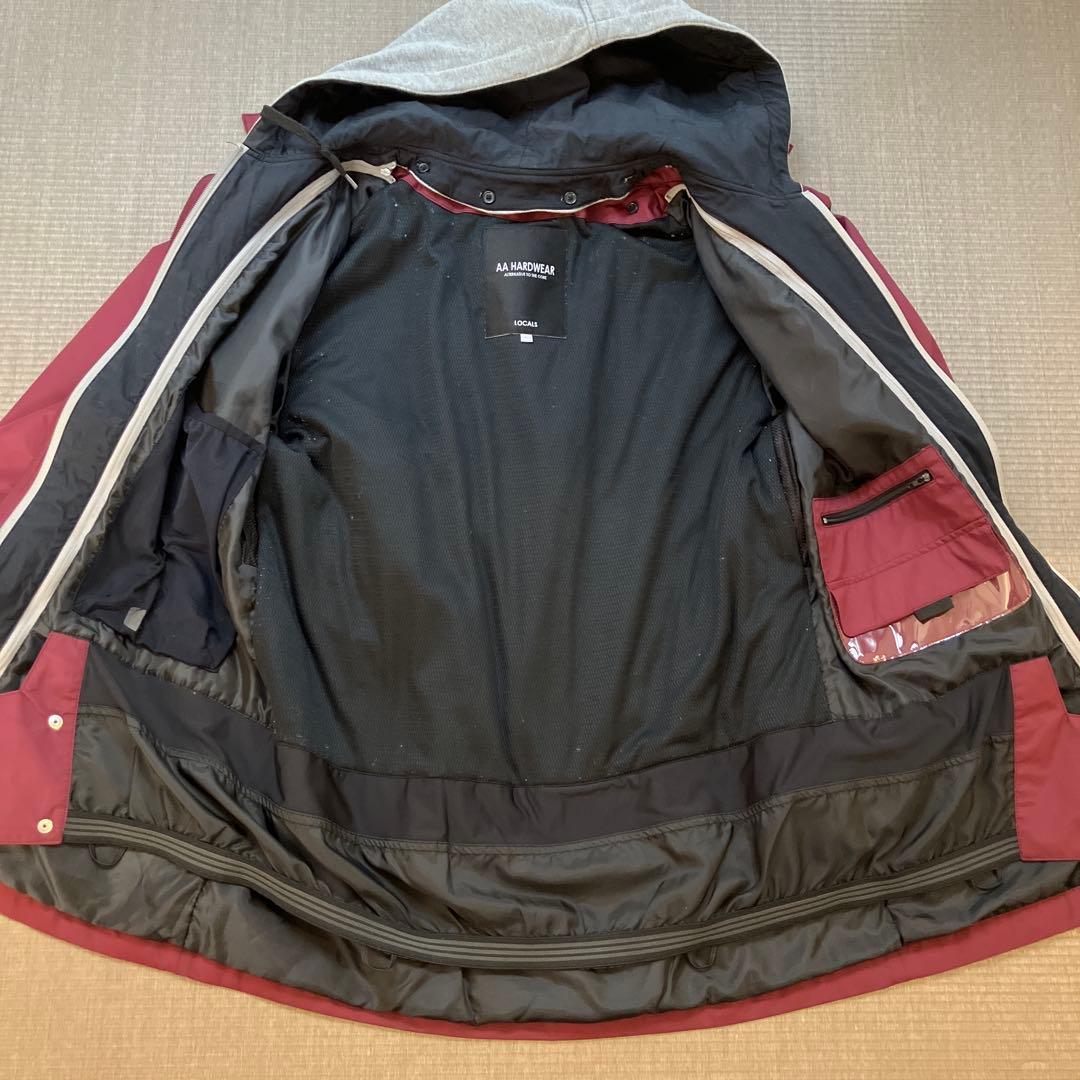 AA HARDWEAR バーガンディ フード付きジャケット L