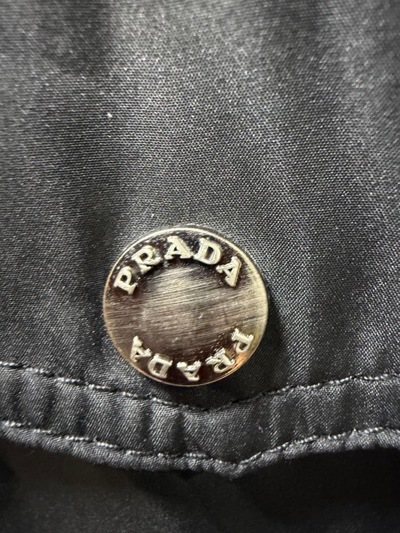 PRADA プラダ ナイロン フード付き ジャケット レディース L ブラック