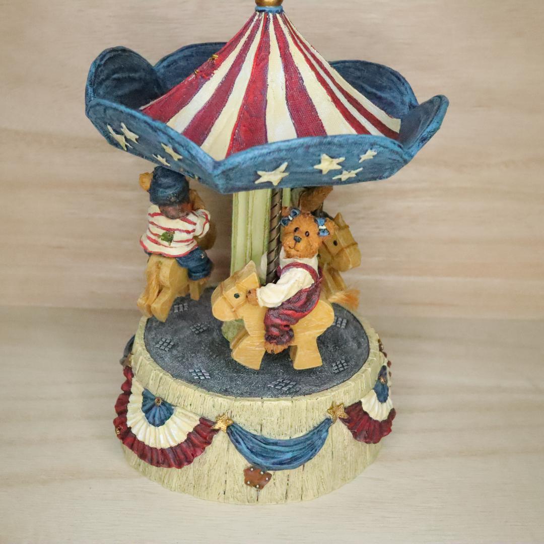 BOYDS BEARS メリーゴーランドオルゴール テディベア カントリー風