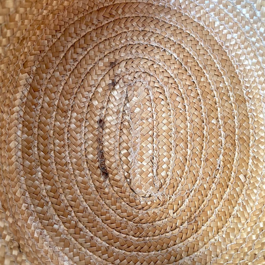 チャイルドハット　カンカン帽　フランスアンティークヴィンテージ　麦わら帽子