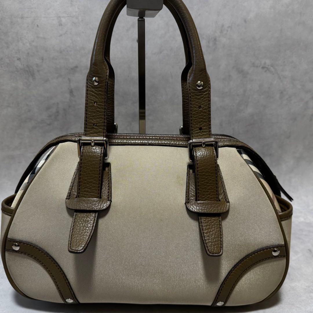 ★良品★Burberry バーバリー ミニボストン ノバチェック　ハンドバッグ