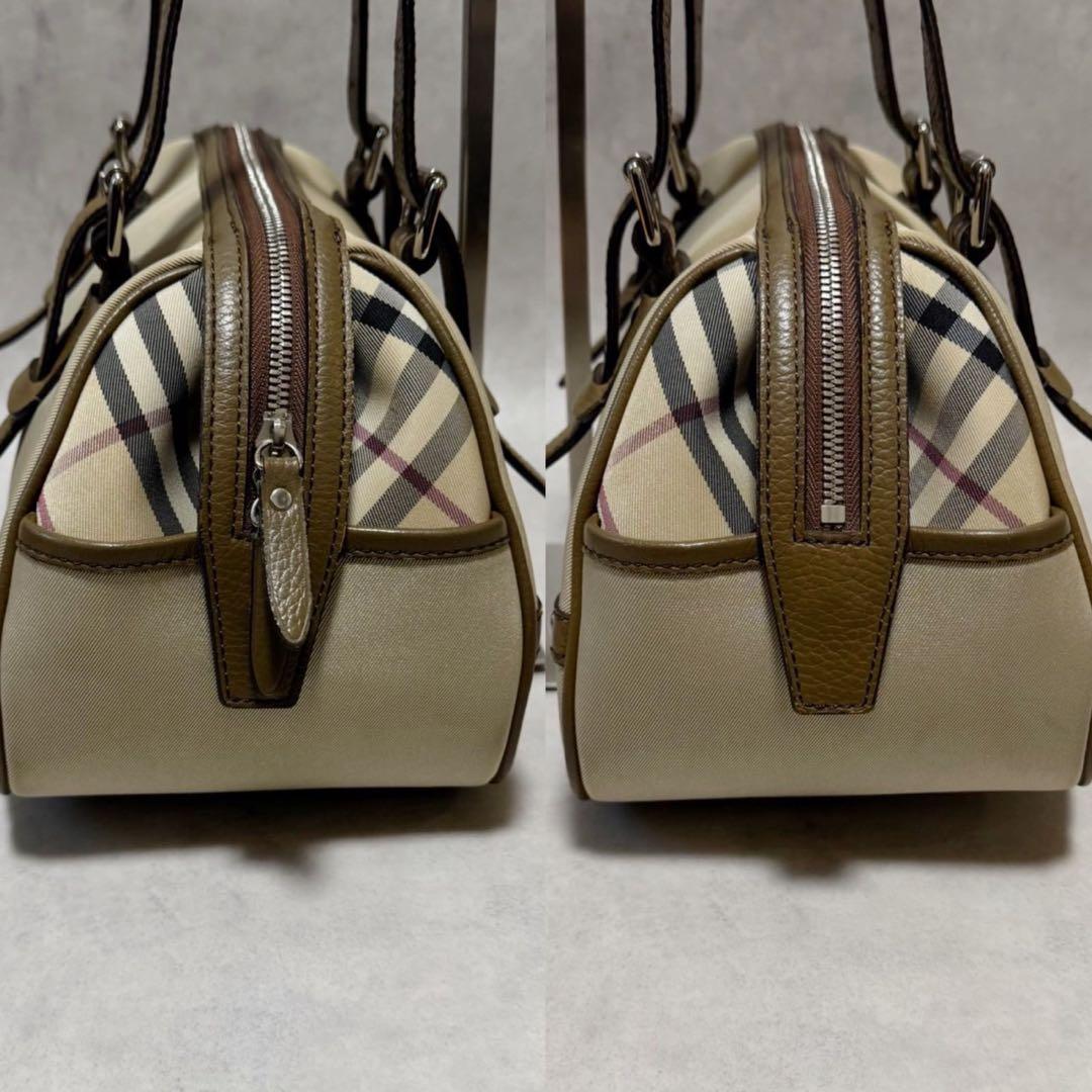 ★良品★Burberry バーバリー ミニボストン ノバチェック　ハンドバッグ
