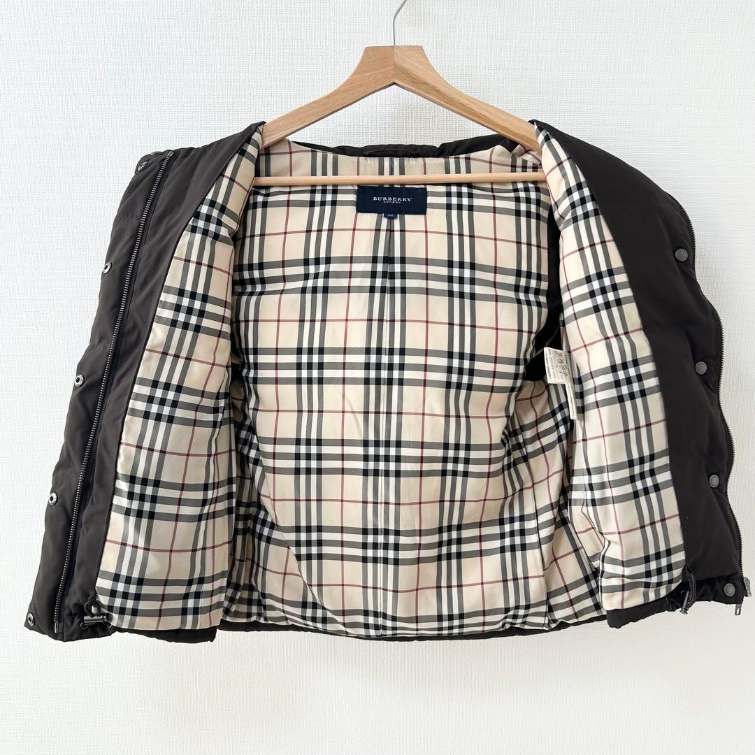 BURBERRY LONDON ダウンベスト　ブラウン　ノバチェック柄　38