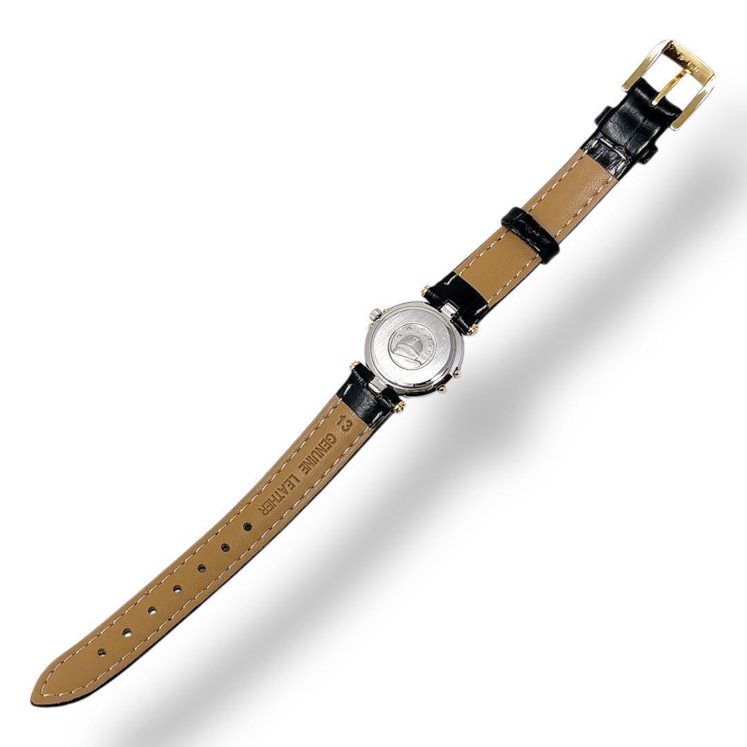 オメガ コンステレーション ミニ K18 革ベルト クォーツ レディース 腕時計