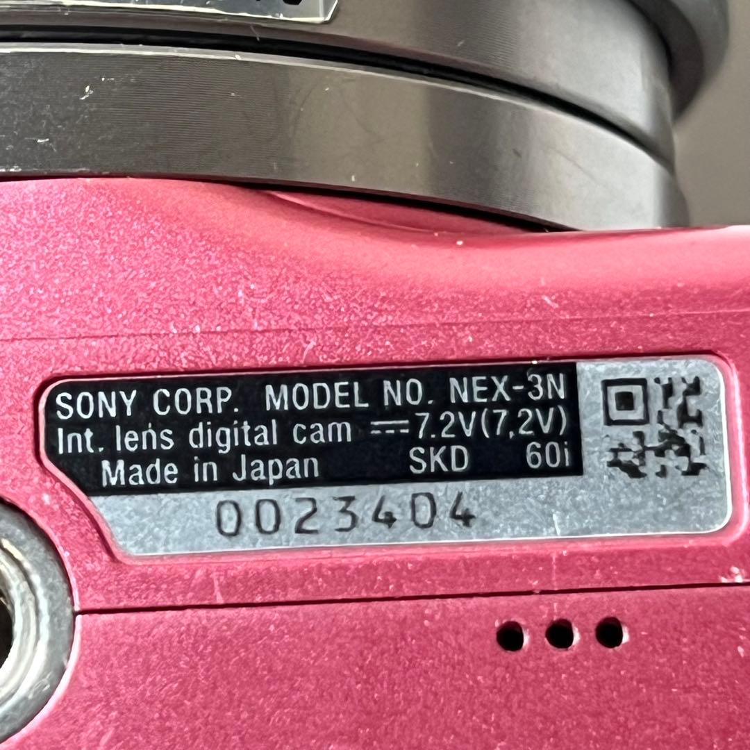 SONY NEX-3N ピンク ミラーレス 一眼レフ ズームレンズセット 動作品