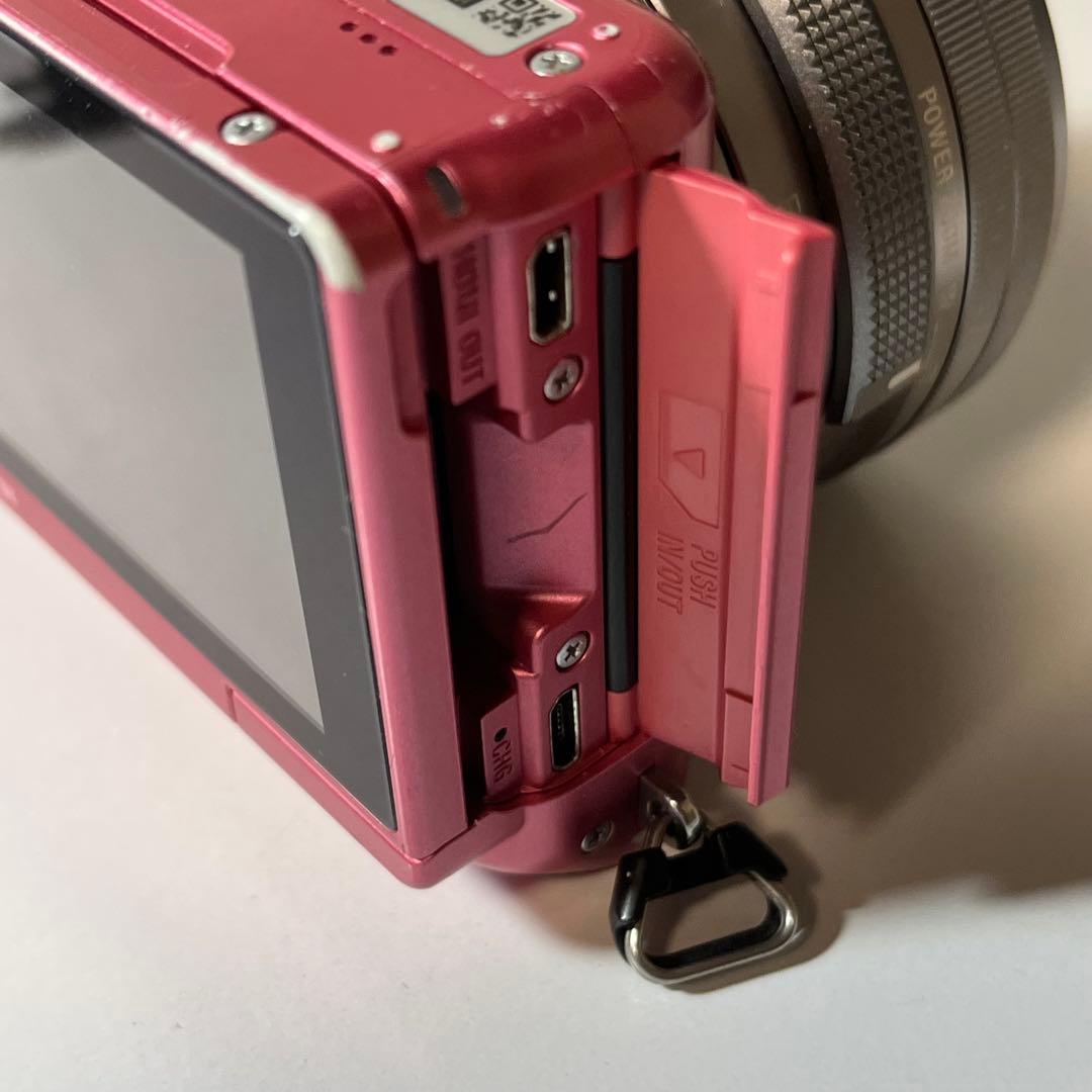SONY NEX-3N ピンク ミラーレス 一眼レフ ズームレンズセット 動作品