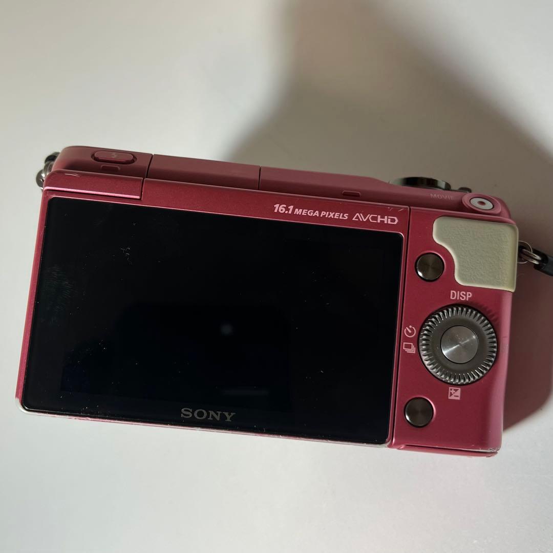 SONY NEX-3N ピンク ミラーレス 一眼レフ ズームレンズセット 動作品
