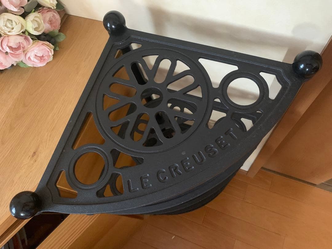 LE CREUSET コーナーラック 4段 ブラック