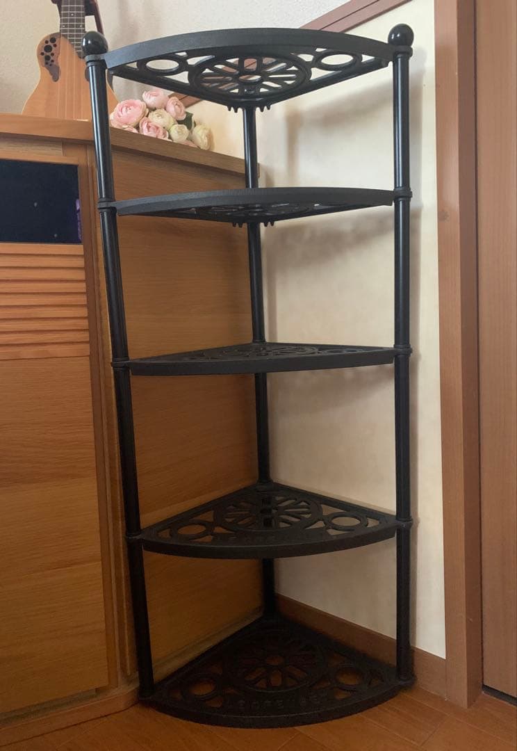 LE CREUSET コーナーラック 4段 ブラック