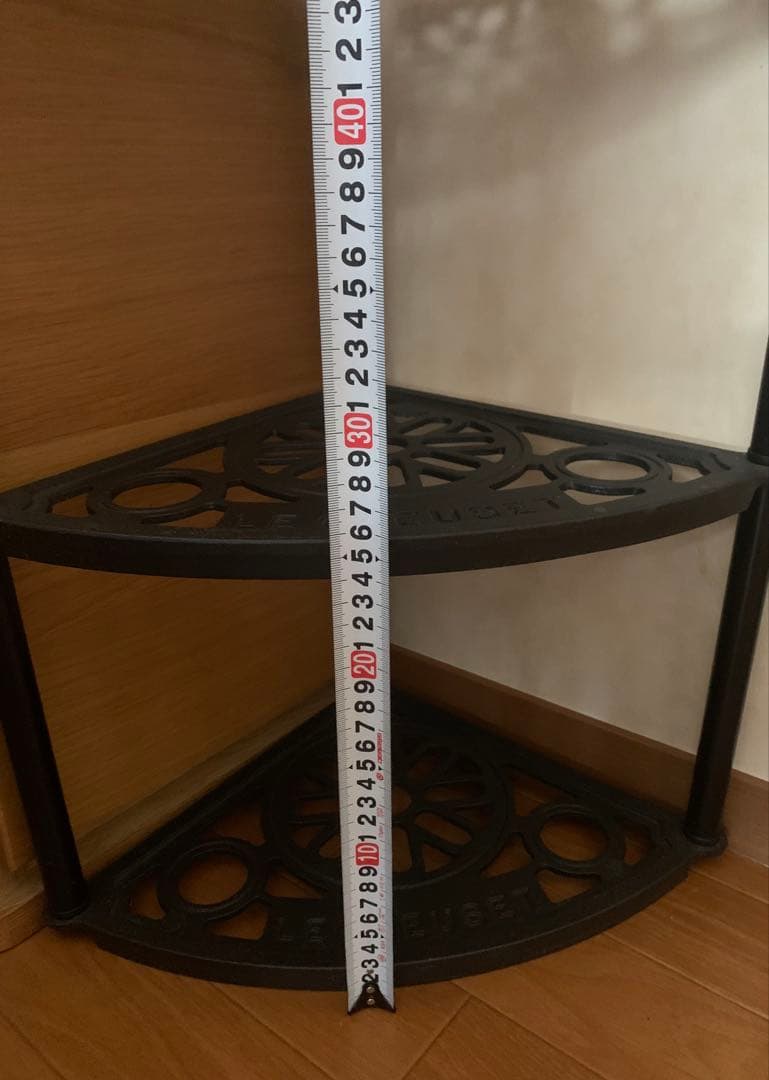 LE CREUSET コーナーラック 4段 ブラック