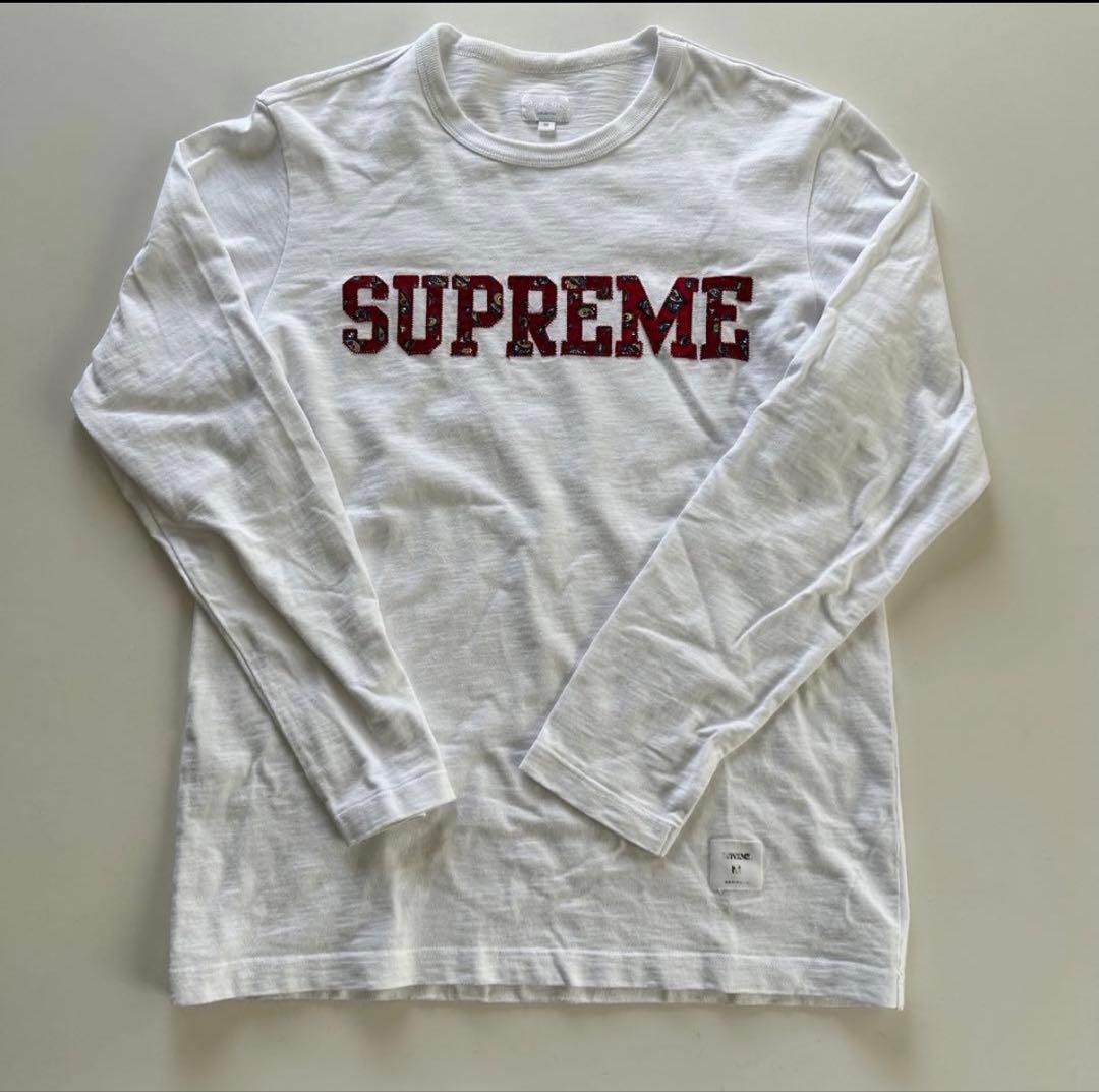 SUPREME 刺繍ロゴ 長袖トレーナー