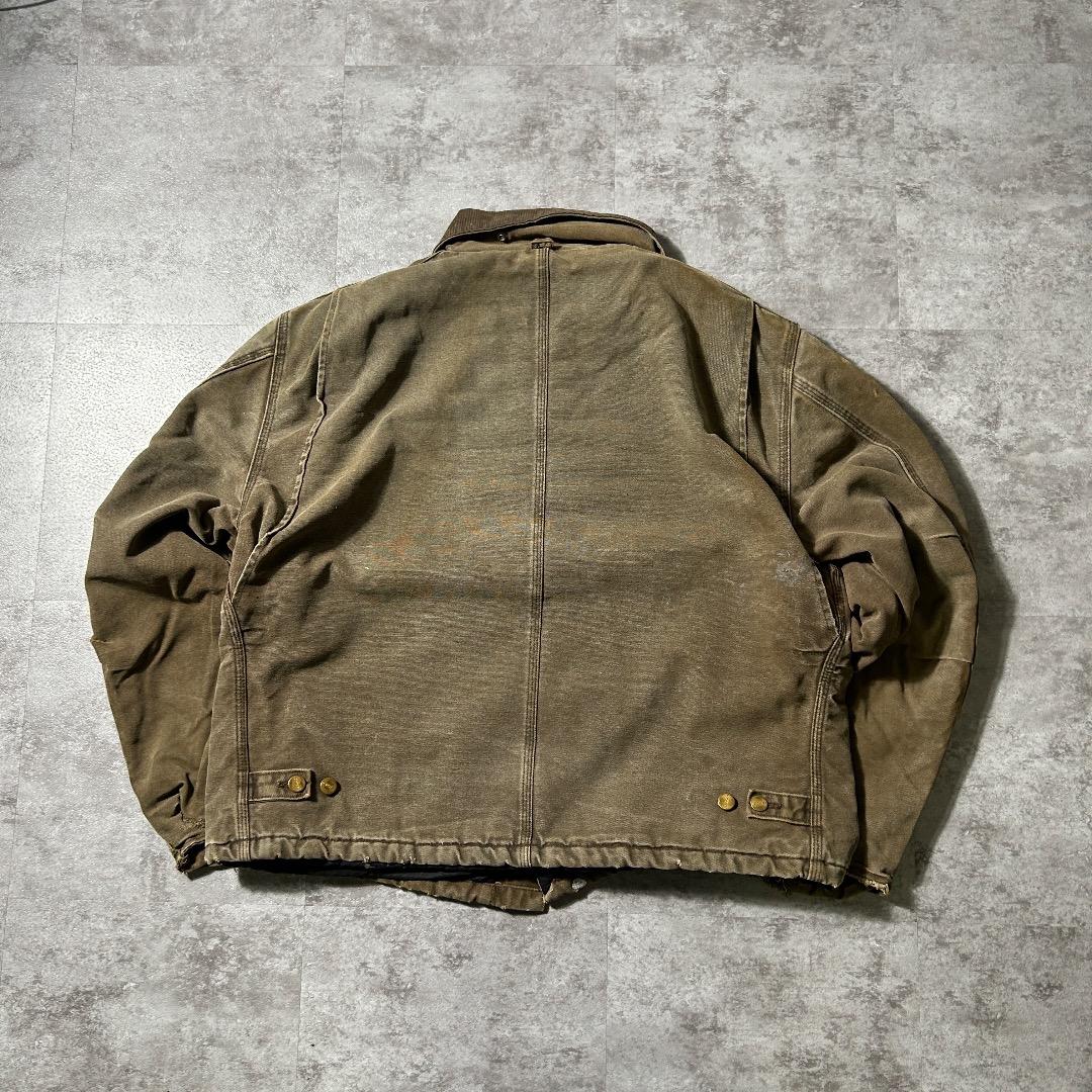 80-90s 星タグ USA製 ブラウン カーハート 短丈トラディショナル