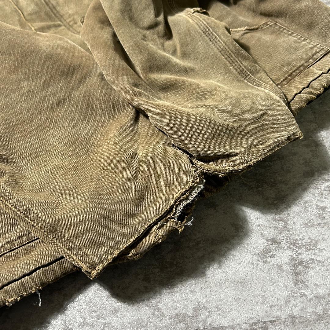 80-90s 星タグ USA製 ブラウン カーハート 短丈トラディショナル