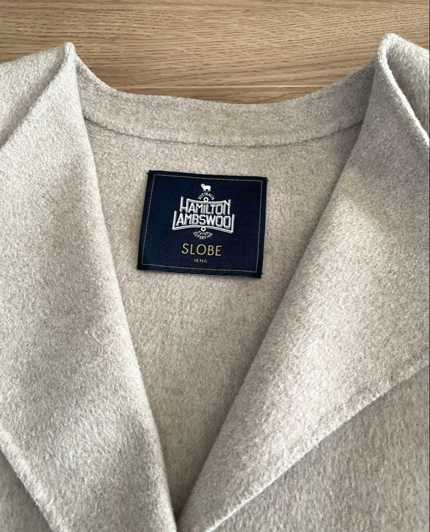 【連休割引】美品　スローブイエナ　ハミルトン　ダブルフェイスウールショートコート