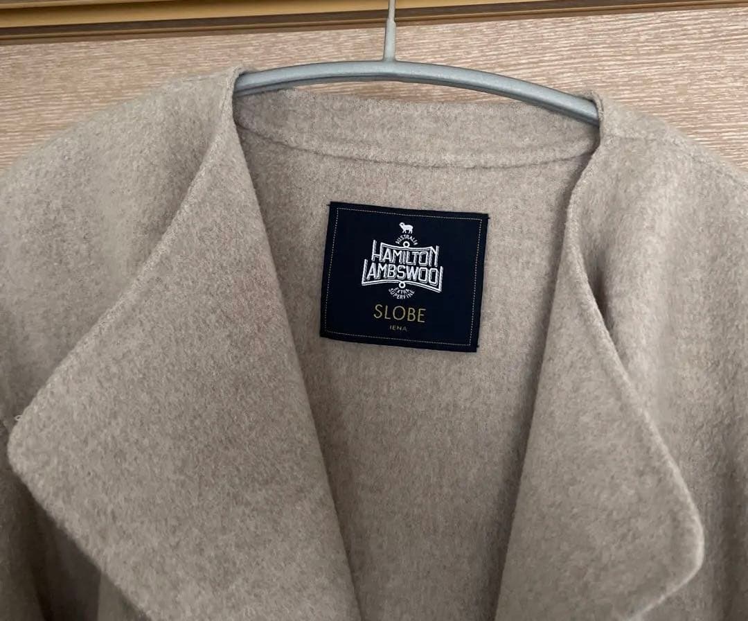 【連休割引】美品　スローブイエナ　ハミルトン　ダブルフェイスウールショートコート