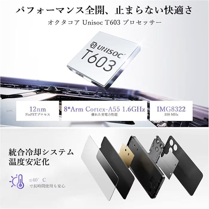 最新機種OSCAL Flat2C スマホ RAM6GB　ROM64GB+2TB