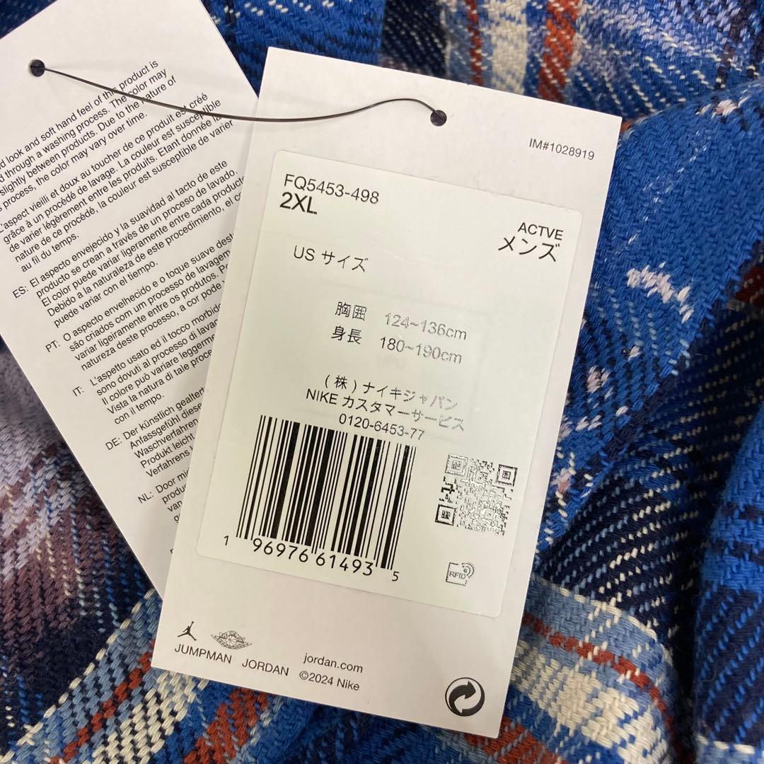 nm-1253) NIKE JORDAN AWAKE NY フランネルシャツ