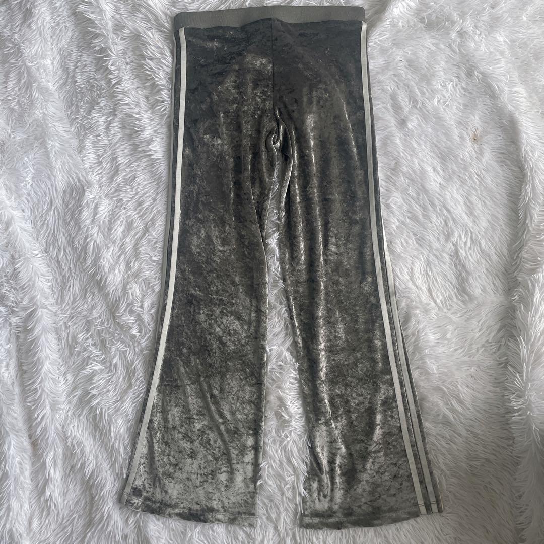 【希少】アディダス　セットアップ　ベロア　フレアパンツ　y2k M ライン
