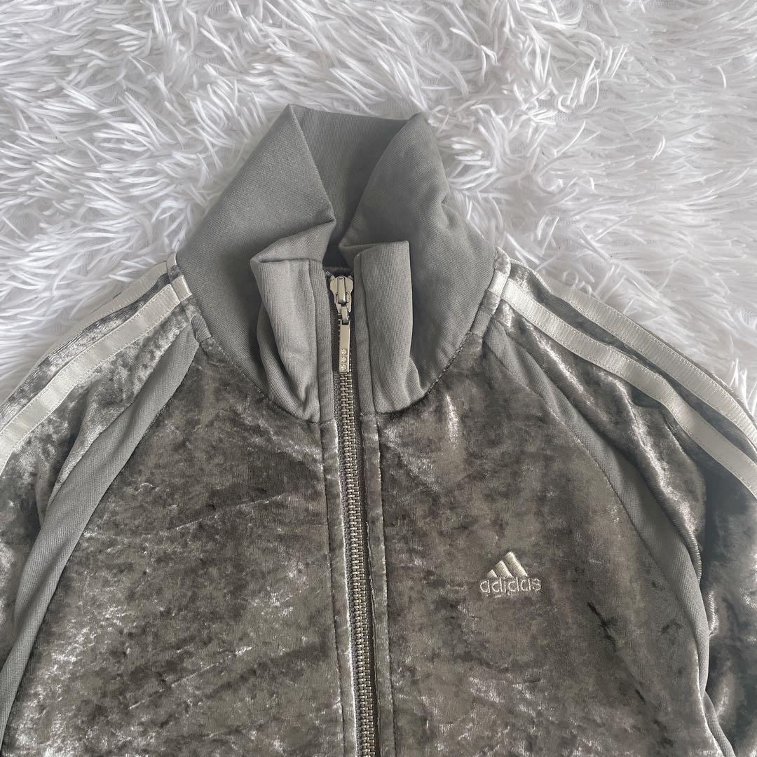 【希少】アディダス　セットアップ　ベロア　フレアパンツ　y2k M ライン