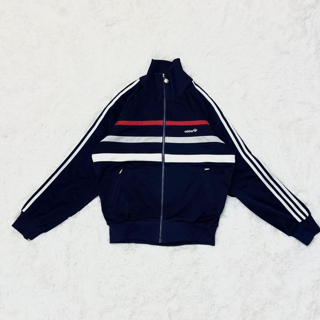 あのちゃん着用 adidas デサント製 ジャージ 70s 西ドイツ L 紺美品