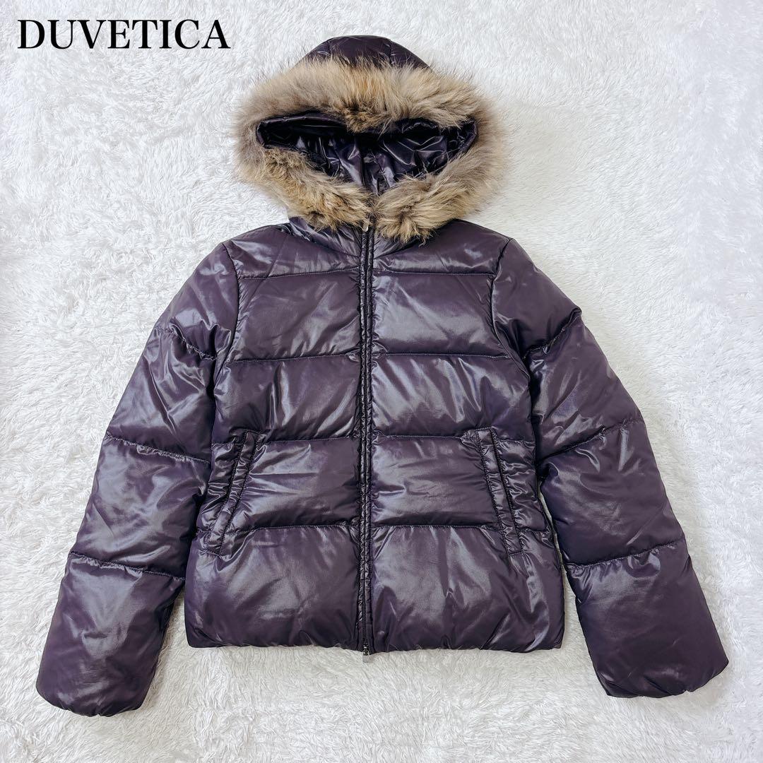 美品 y2k DUVETICA ダウンジャケット　リアルファー着脱可　L 紫
