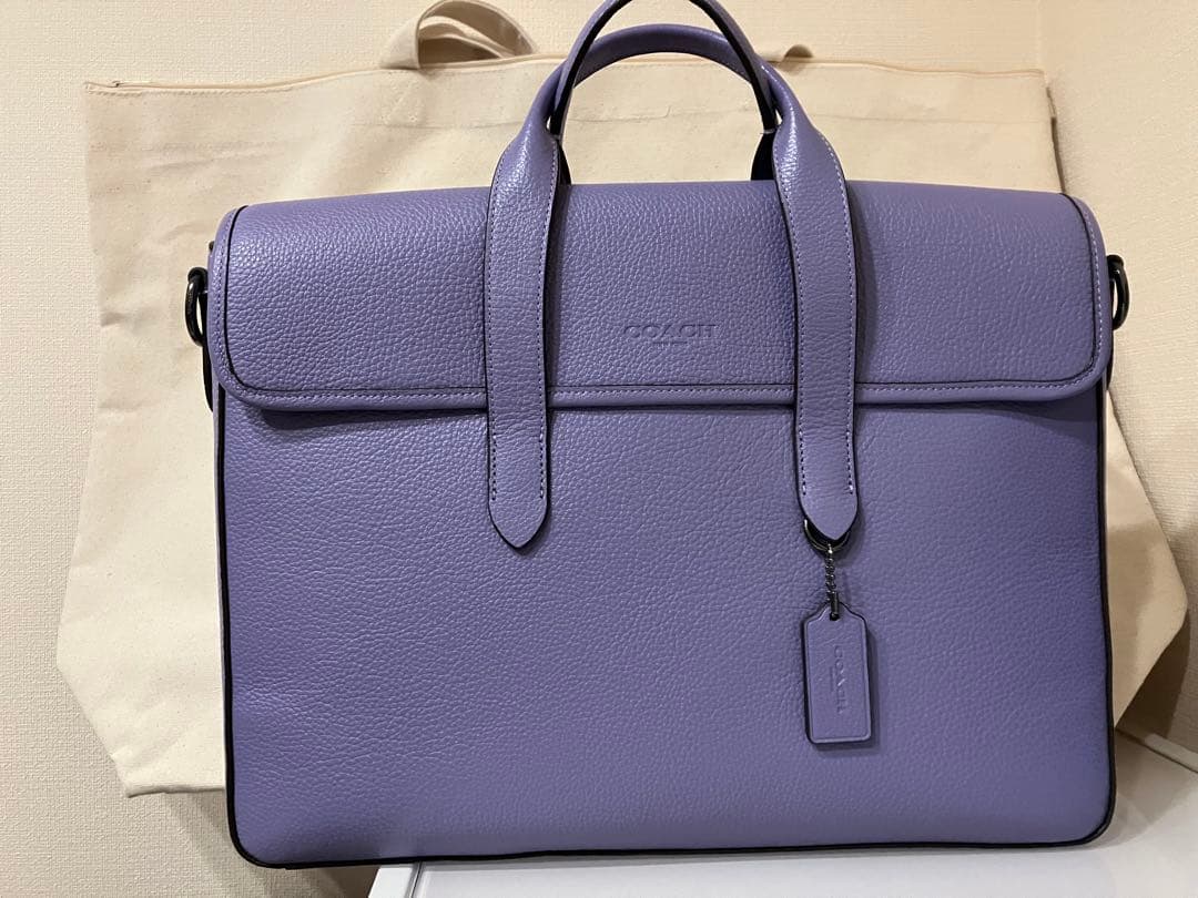 COACH サリバンポートフォリオと特大キャンバストートバッグセット　ラベンダー