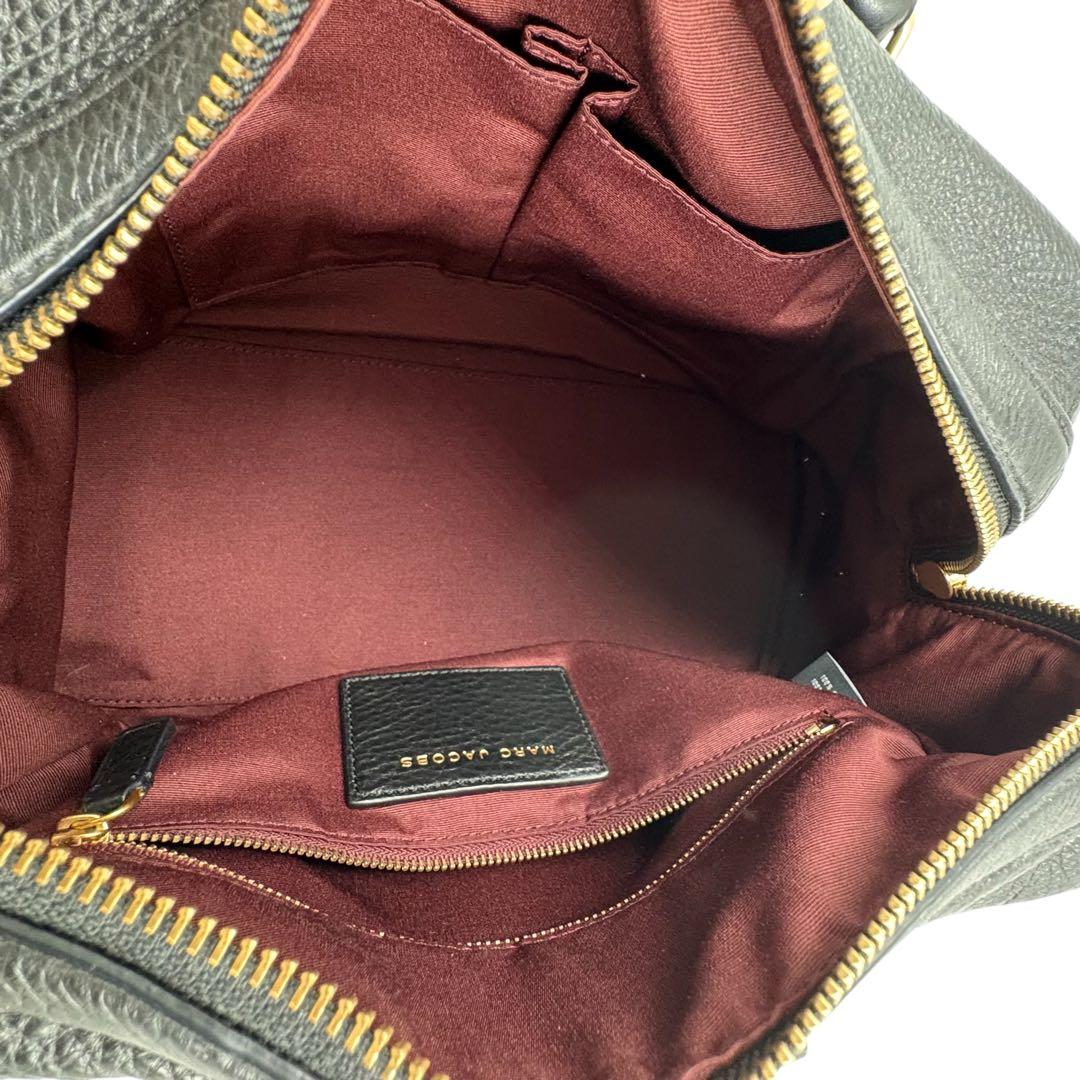 【極美品】 マークジェイコブス ボストンバッグ 2way ブラック レザー 現行