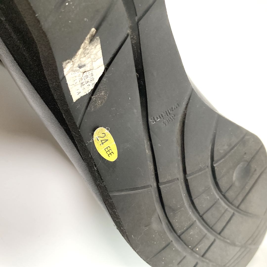 ペダラ アシックスウォーキング ショートブーツ サイドジップ 24cm 3E