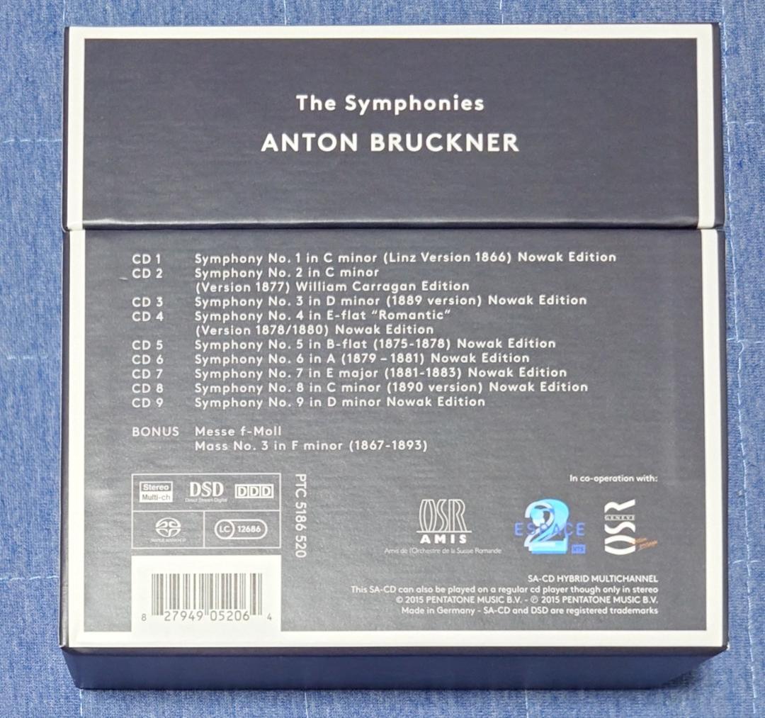 【廃盤・希少盤SACD】ブルックナー 交響曲全集 ヤノフスキ指揮 10枚組