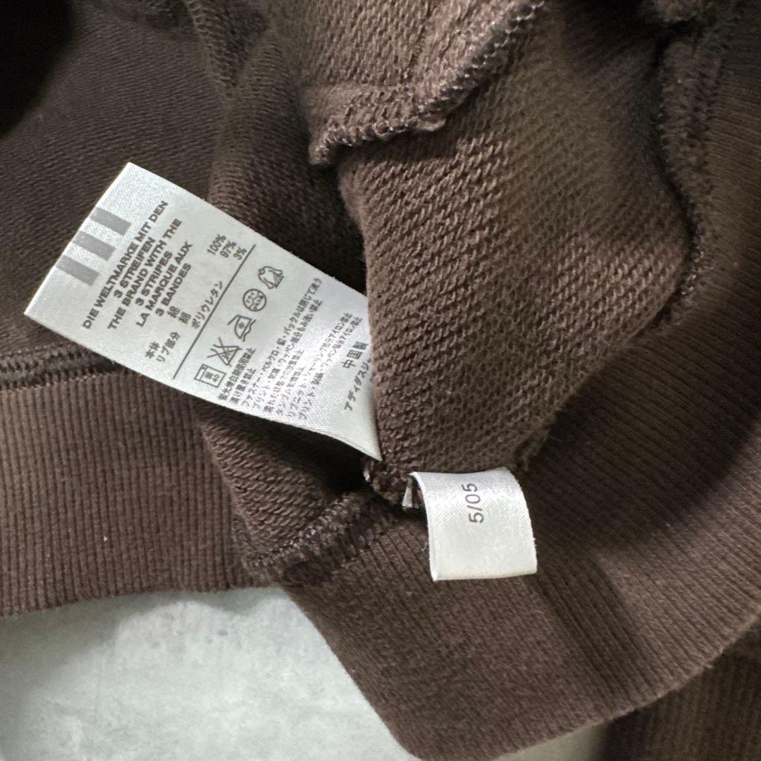 adidas 00s パーカー ジップアップ フーディ ブラウン L 茶色 刺繍