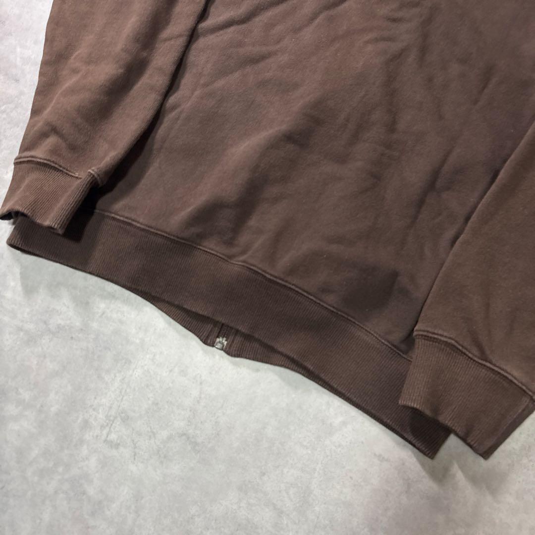 adidas 00s パーカー ジップアップ フーディ ブラウン L 茶色 刺繍